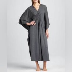 Natori Gray Modal Blend Caftan Lounge Dress M